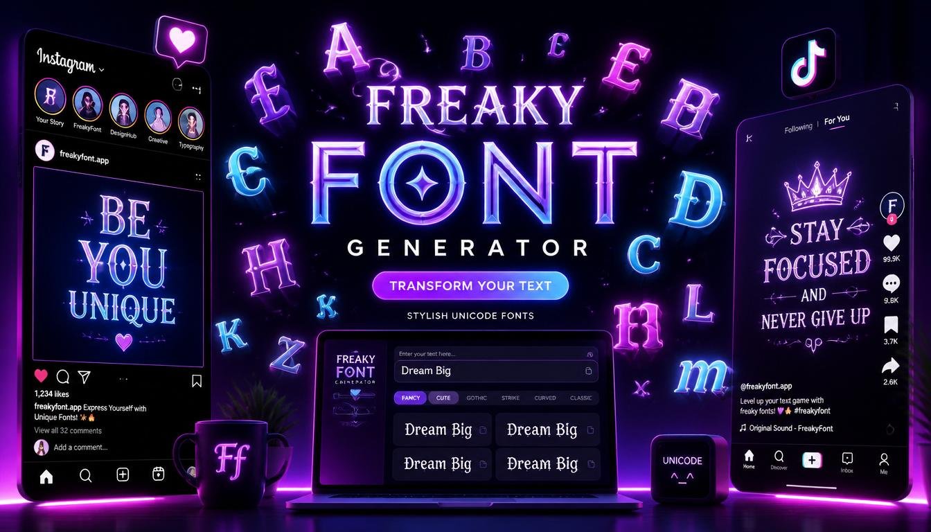Freaky Font Generator – Copy & Paste Cool Stylish Text Instantly