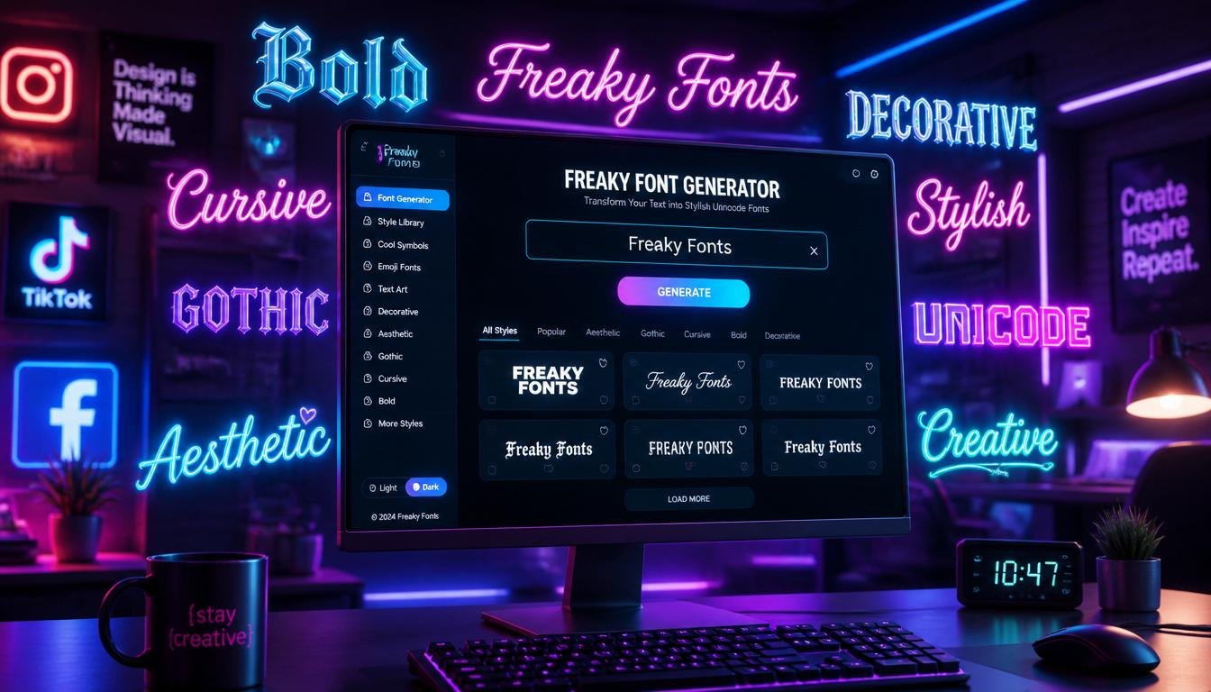 Freaky Font Generator – Copy & Paste Cool Stylish Text Instantly